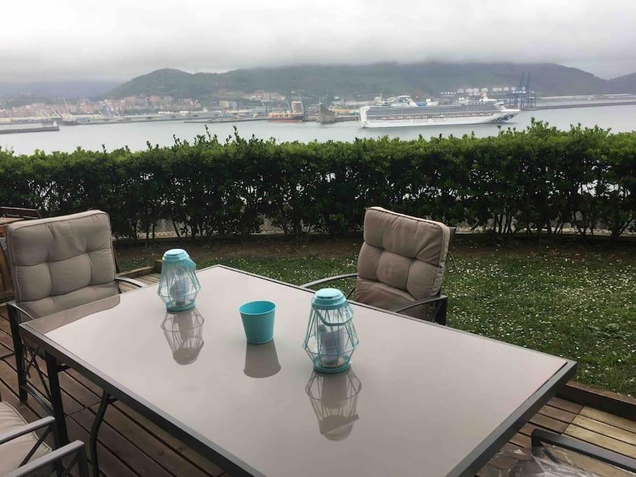 Ferienwohnung Flat With 160 M Of Garden, Sea Views Bilbao-Getxo Exterior foto